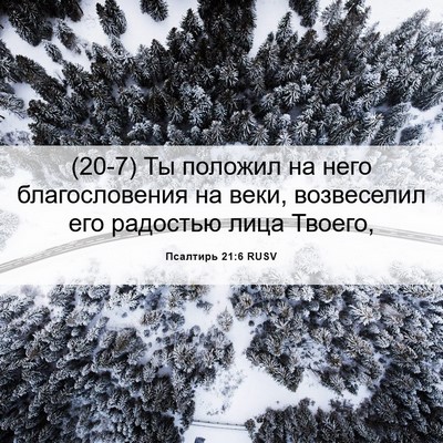 Picture 06 - Псалтирь 21:6 RUSV - (20-7) Ты положил на него - Bible Verse Picture