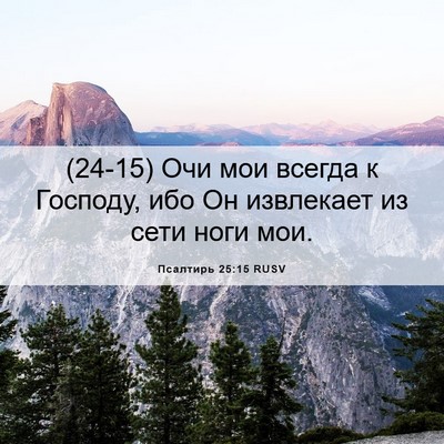 Picture 06 - Псалтирь 25:15 RUSV - (24-15) Очи мои всегда к - Bible Verse Picture