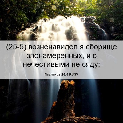 Picture 06 - Псалтирь 26:5 RUSV - (25-5) возненавидел я сборище - Bible Verse Picture