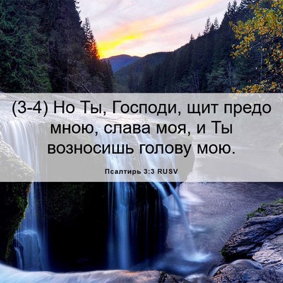 Picture 06 - Псалтирь 3:3 RUSV - (3-4) Но Ты, Господи, щит - Bible Verse Picture