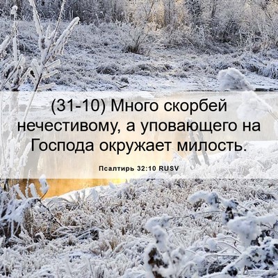 Picture 06 - Псалтирь 32:10 RUSV - (31-10) Много скорбей - Bible Verse Picture
