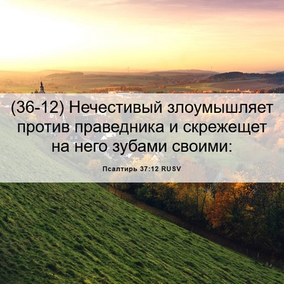 Picture 06 - Псалтирь 37:12 RUSV - (36-12) Нечестивый - Bible Verse Picture