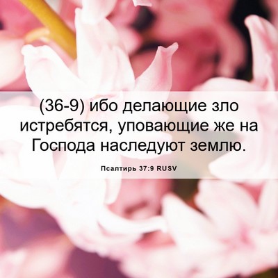 Picture 06 - Псалтирь 37:9 RUSV - (36-9) ибо делающие зло - Bible Verse Picture