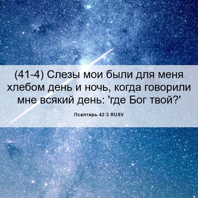 Picture 06 - Псалтирь 42:3 RUSV - (41-4) Слезы мои были для меня - Bible Verse Picture