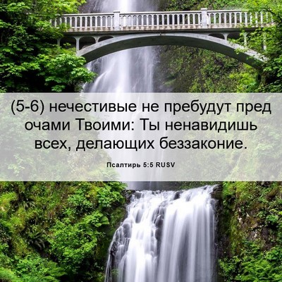 Picture 06 - Псалтирь 5:5 RUSV - (5-6) нечестивые не пребудут - Bible Verse Picture