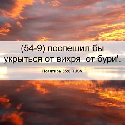 Picture 06 - Псалтирь 55:8 RUSV - (54-9) поспешил бы укрыться - Bible Verse Picture
