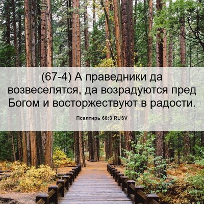 Picture 06 - Псалтирь 68:3 RUSV - (67-4) А праведники да - Bible Verse Picture