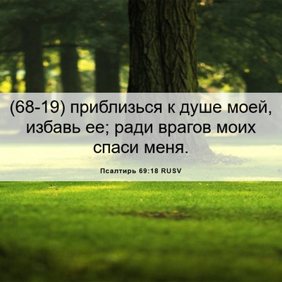 Picture 06 - Псалтирь 69:18 RUSV - (68-19) приблизься к душе - Bible Verse Picture