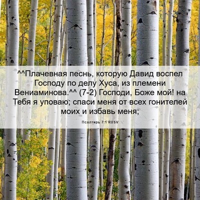 Picture 06 - Псалтирь 7:1 RUSV - ^^Плачевная песнь, которую - Bible Verse Picture