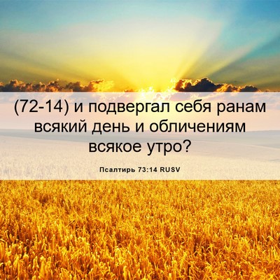 Picture 06 - Псалтирь 73:14 RUSV - (72-14) и подвергал себя ранам - Bible Verse Picture