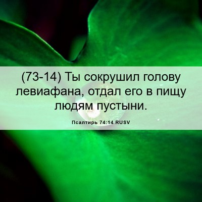 Picture 06 - Псалтирь 74:14 RUSV - (73-14) Ты сокрушил голову - Bible Verse Picture