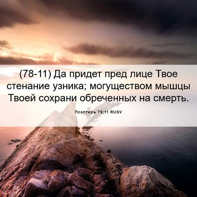 Picture 06 - Псалтирь 79:11 RUSV - (78-11) Да придет пред лице - Bible Verse Picture
