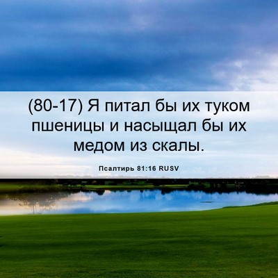 Picture 06 - Псалтирь 81:16 RUSV - (80-17) Я питал бы их туком - Bible Verse Picture