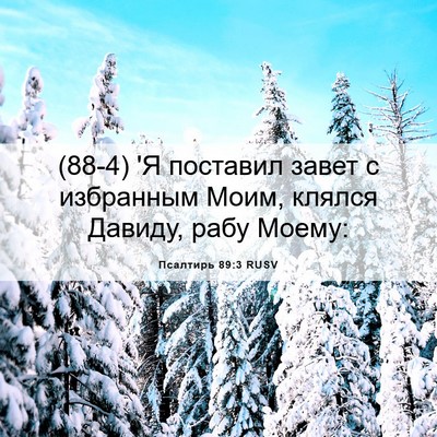 Picture 06 - Псалтирь 89:3 RUSV - (88-4) 'Я поставил завет с - Bible Verse Picture