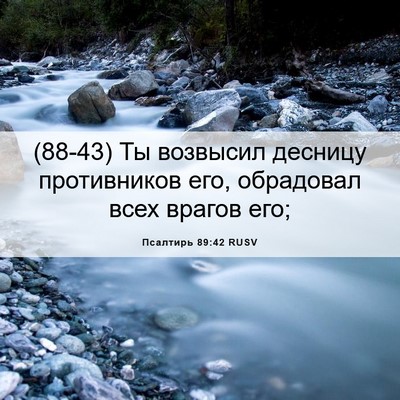 Picture 06 - Псалтирь 89:42 RUSV - (88-43) Ты возвысил десницу - Bible Verse Picture
