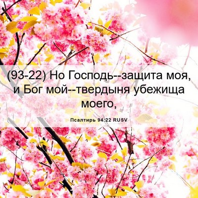 Picture 06 - Псалтирь 94:22 RUSV - (93-22) Но Господь--защита моя, - Bible Verse Picture