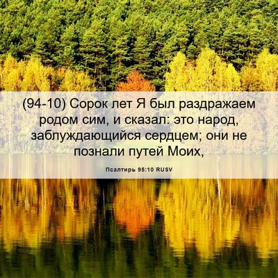 Picture 06 - Псалтирь 95:10 RUSV - (94-10) Сорок лет Я был - Bible Verse Picture