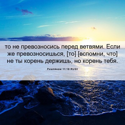 Picture 06 - Римлянам 11:18 RUSV - то не превозносись перед - Bible Verse Picture