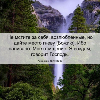 Picture 06 - Римлянам 12:19 RUSV - Не мстите за себя, - Bible Verse Picture