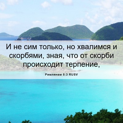Picture 06 - Римлянам 5:3 RUSV - И не сим только, но - Bible Verse Picture
