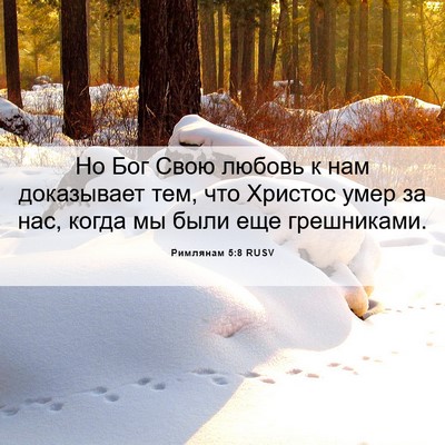 Picture 06 - Римлянам 5:8 RUSV - Но Бог Свою любовь к нам - Bible Verse Picture
