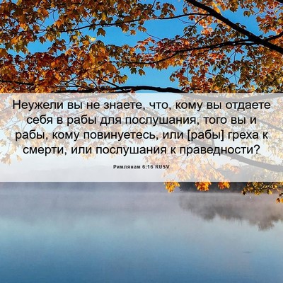 Picture 06 - Римлянам 6:16 RUSV - Неужели вы не знаете, что, - Bible Verse Picture
