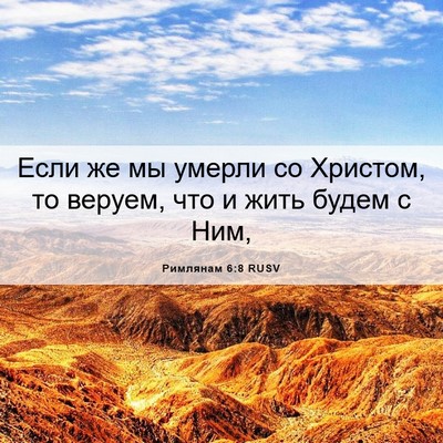 Picture 06 - Римлянам 6:8 RUSV - Если же мы умерли со - Bible Verse Picture