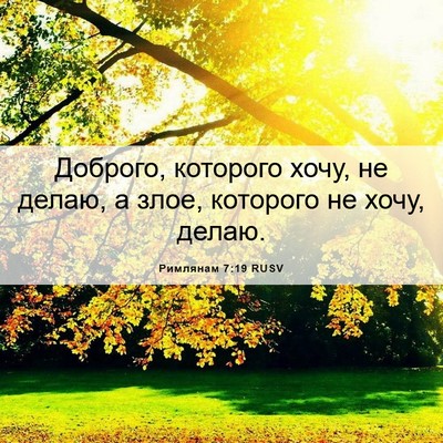Picture 06 - Римлянам 7:19 RUSV - Доброго, которого хочу, не - Bible Verse Picture