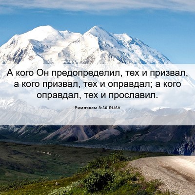 Picture 06 - Римлянам 8:30 RUSV - А кого Он предопределил, - Bible Verse Picture
