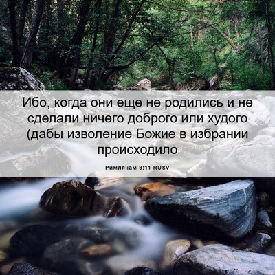 Picture 06 - Римлянам 9:11 RUSV - Ибо, когда они еще не - Bible Verse Picture