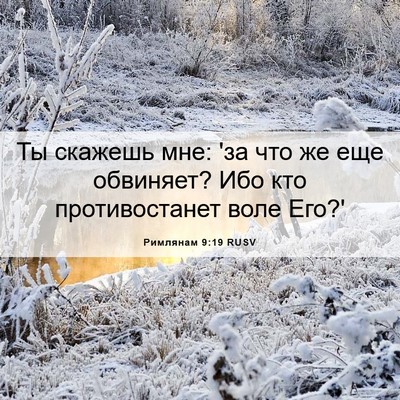 Picture 06 - Римлянам 9:19 RUSV - Ты скажешь мне: 'за что же - Bible Verse Picture