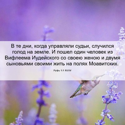 Picture 06 - Руфь 1:1 RUSV - В те дни, когда управляли - Bible Verse Picture