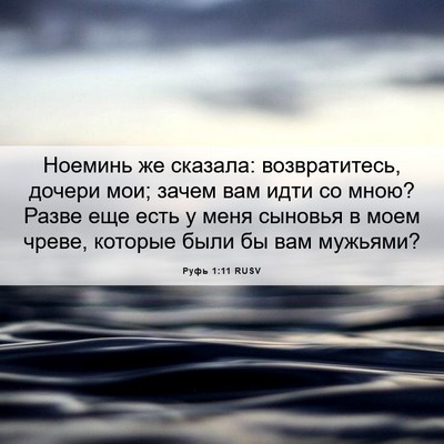 Picture 06 - Руфь 1:11 RUSV - Ноеминь же сказала: - Bible Verse Picture