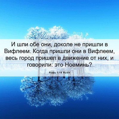 Picture 06 - Руфь 1:19 RUSV - И шли обе они, доколе не - Bible Verse Picture