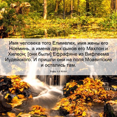 Picture 06 - Руфь 1:2 RUSV - Имя человека того - Bible Verse Picture