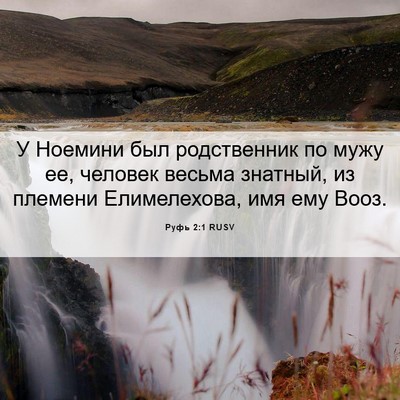 Picture 06 - Руфь 2:1 RUSV - У Ноемини был родственник - Bible Verse Picture