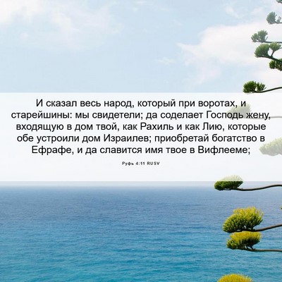 Picture 06 - Руфь 4:11 RUSV - И сказал весь народ, - Bible Verse Picture