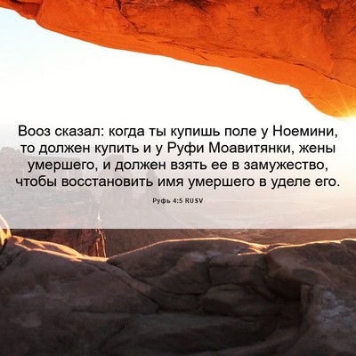 Picture 06 - Руфь 4:5 RUSV - Вооз сказал: когда ты - Bible Verse Picture