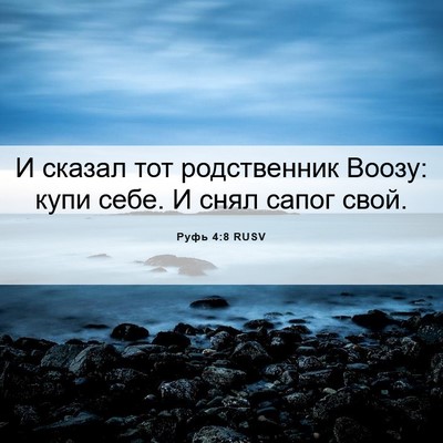 Picture 06 - Руфь 4:8 RUSV - И сказал тот родственник - Bible Verse Picture