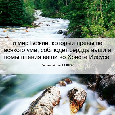Picture 06 - Филиппийцам 4:7 RUSV - и мир Божий, который - Bible Verse Picture