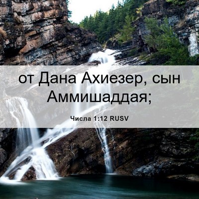 Picture 06 - Числа 1:12 RUSV - от Дана Ахиезер, сын - Bible Verse Picture