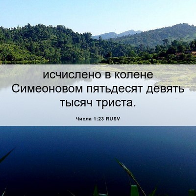 Picture 06 - Числа 1:23 RUSV - исчислено в колене - Bible Verse Picture