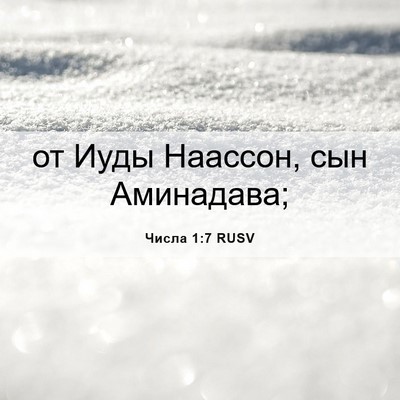 Picture 06 - Числа 1:7 RUSV - от Иуды Наассон, сын - Bible Verse Picture
