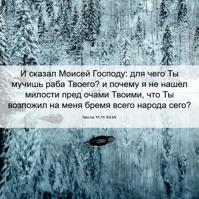 Picture 06 - Числа 11:11 RUSV - И сказал Моисей Господу: - Bible Verse Picture