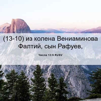Picture 06 - Числа 13:9 RUSV - (13-10) из колена Вениаминова - Bible Verse Picture