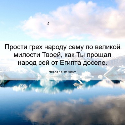 Picture 06 - Числа 14:19 RUSV - Прости грех народу сему по - Bible Verse Picture
