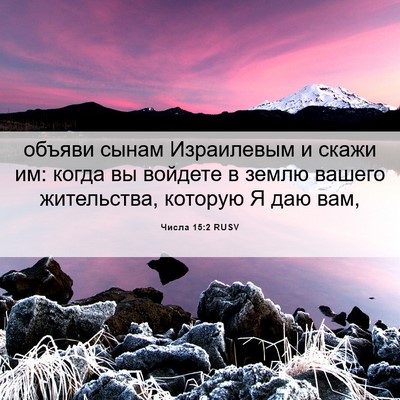 Picture 06 - Числа 15:2 RUSV - объяви сынам Израилевым и - Bible Verse Picture