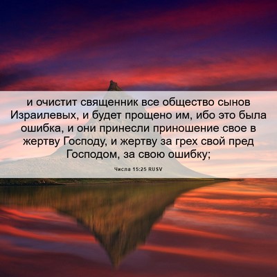 Picture 06 - Числа 15:25 RUSV - и очистит священник все - Bible Verse Picture