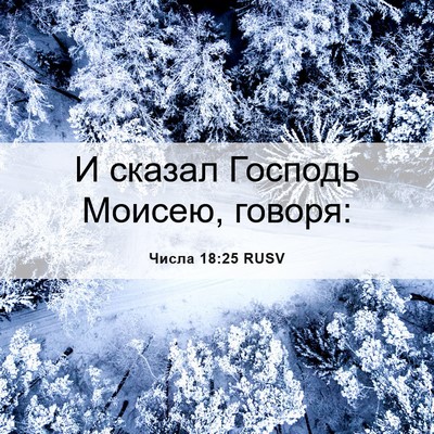 Picture 06 - Числа 18:25 RUSV - И сказал Господь Моисею, - Bible Verse Picture