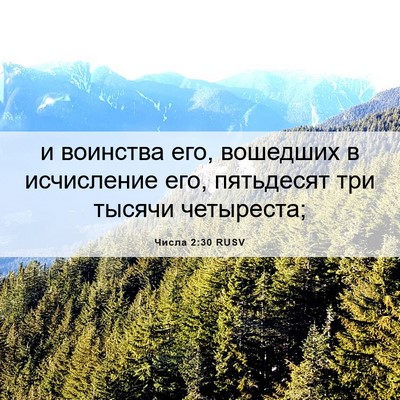 Picture 06 - Числа 2:30 RUSV - и воинства его, вошедших в - Bible Verse Picture